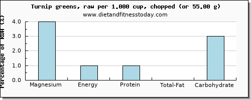 magnesium and nutritional content in turnip greens